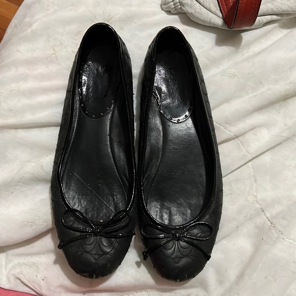 Coach leather ballet flats